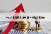 什么交易需要比特币 比特币能交易什么