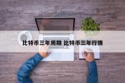 比特币三年周期 比特币三年行情