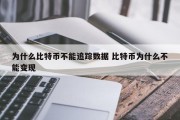 为什么比特币不能追踪数据 比特币为什么不能变现