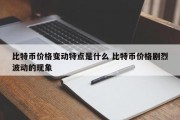 比特币价格变动特点是什么 比特币价格剧烈波动的现象