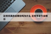 比特币真的会降价吗为什么 比特币会不会降价