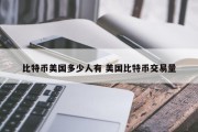 比特币美国多少人有 美国比特币交易量