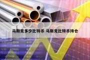 马斯克多少比特币 马斯克比特币持仓