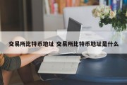 交易所比特币地址 交易所比特币地址是什么