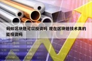 蚂蚁区块链可以投资吗 现在区块链技术真的能投资吗