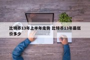 比特币13年上半年走势 比特币13年最低价多少