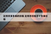 比特币多年来的价格 比特币价格近十年来价格