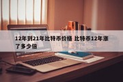 12年到21年比特币价格 比特币12年涨了多少倍